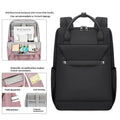Lightweight nylon large capacity schoolbag in beige with solid colour finish