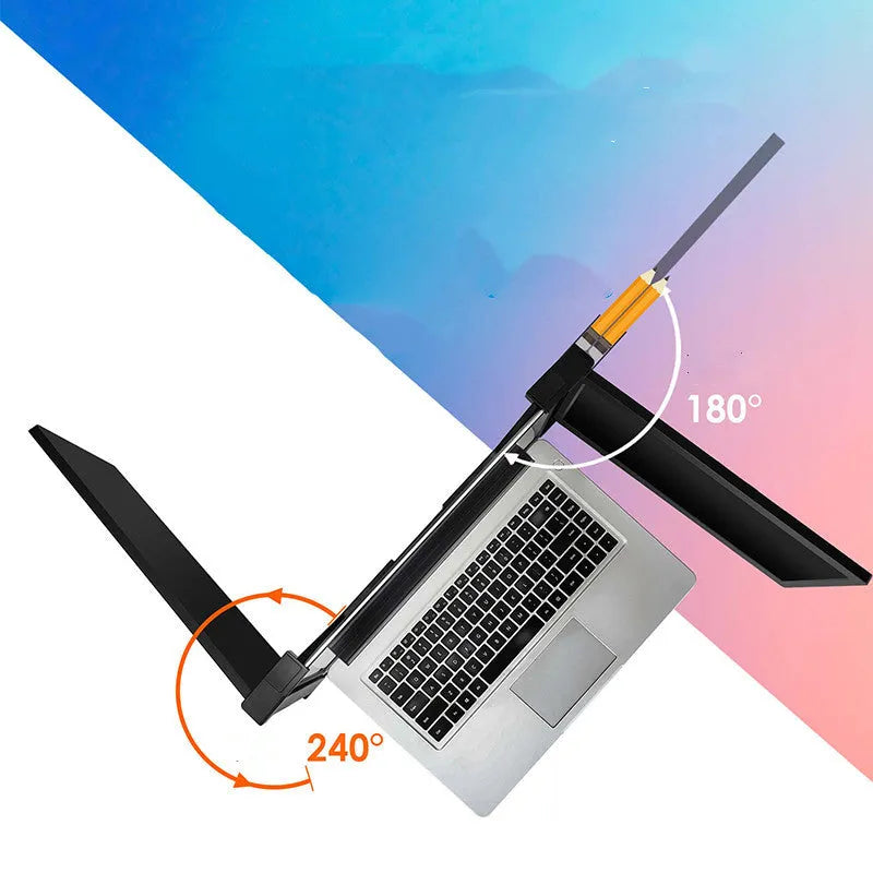Black portable dual screen monitor with two 12.2-inch IPS 1920x1080 displays and USB-C HDMI inputs