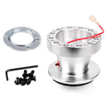 Black anodised aluminium steering wheel hub adapter for Honda Civic EK EG