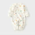 Cotton long-climb baby onesie in a neutral colour, suitable for newborns.