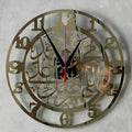 Acrylic black wall clock with gold trim, 30cm Mediterranean style wall hanging