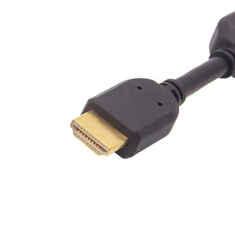 Male To Female HDMI Extension Cable 10cm black with gold plated plug and TPE wire jacket