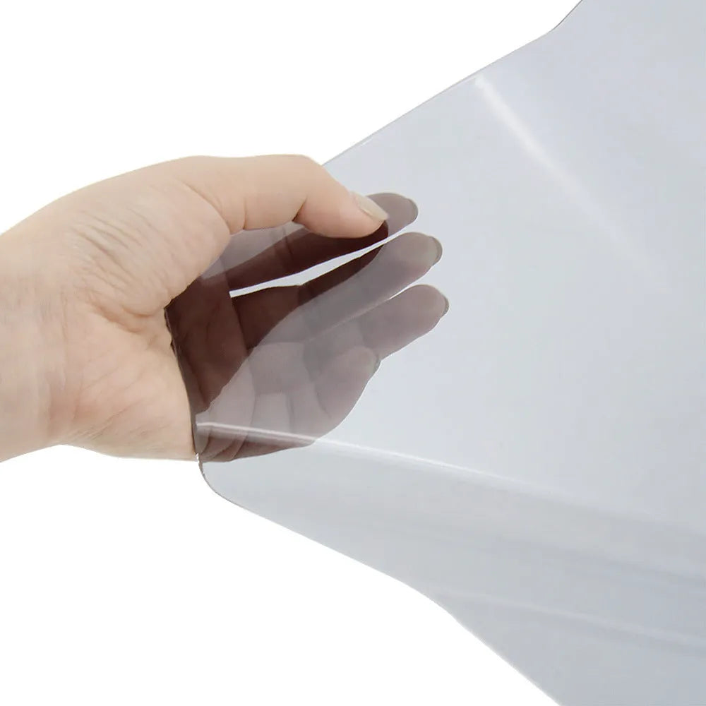 Transparent gray motorcycle windshield shroud for BMW G310GS, side view installed on bike