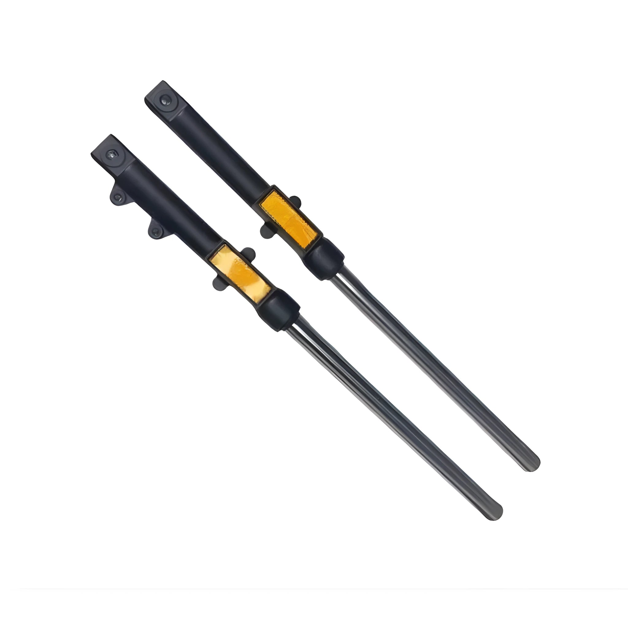 Pair of black motorcycle front shock absorbers for Vento Tornado Storm 250, 50x13x5cm
