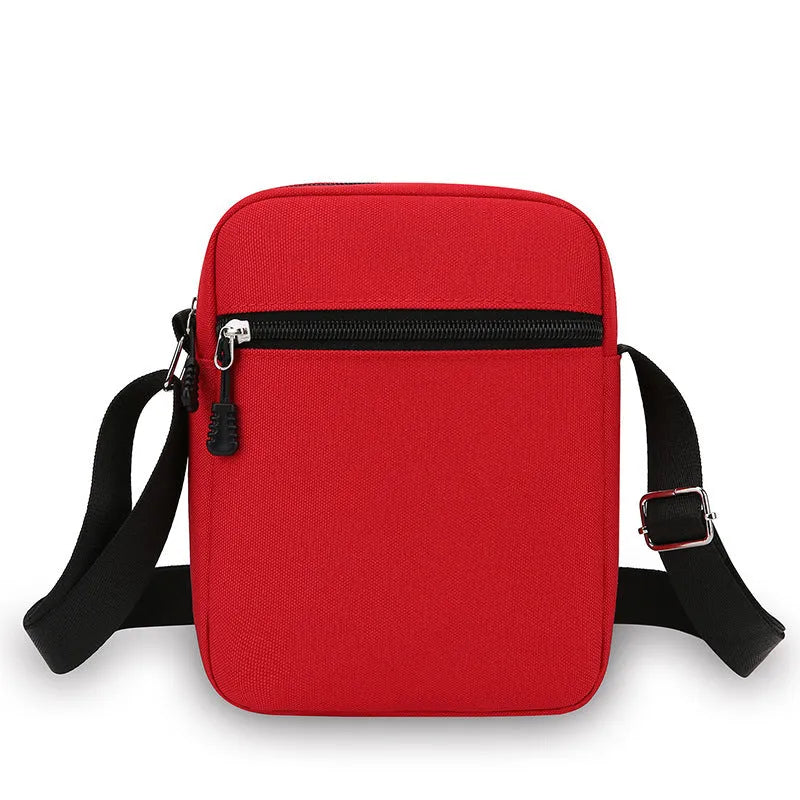Men's and women's Oxford cloth casual shoulder bag in six colours with outer slit pocket