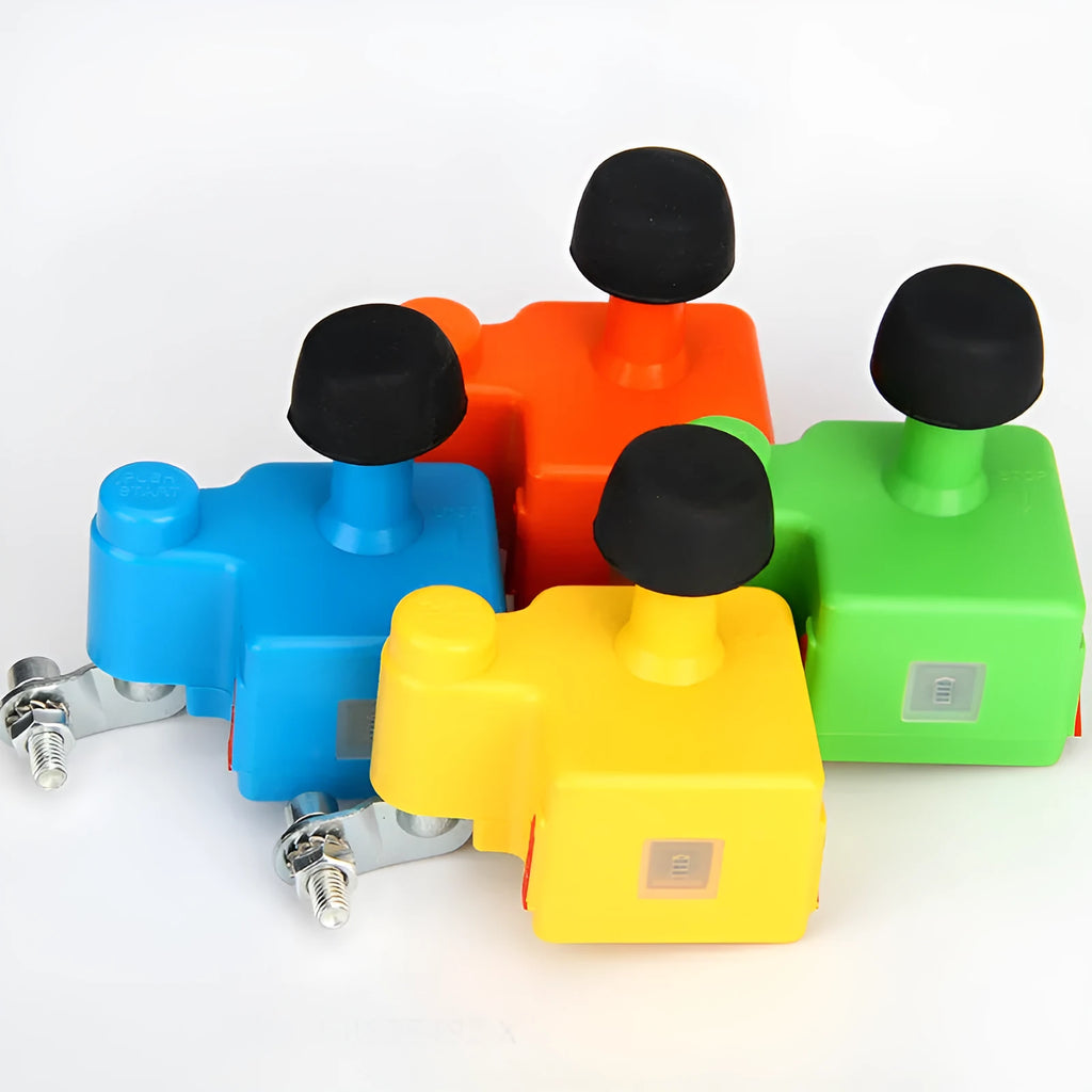Electric bicycle generator night riding accessory in yellow, blue, green, and orange colours