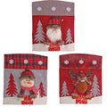 Three-dimensional cloth Christmas chair cover featuring Santa Santa design with cartoon style for holiday decoration