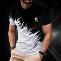 Men's loose fit casual polyester T-shirt in multiple colours with short sleeves