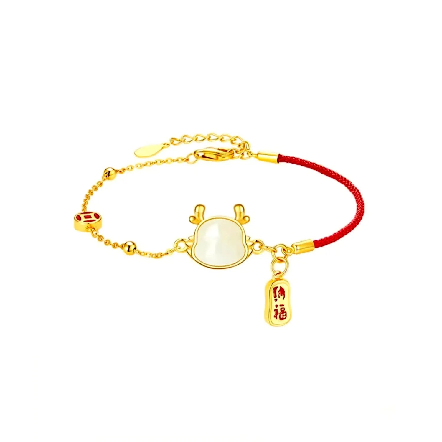 Silver-plated dragon bracelet on a wrist, showcasing the detailed zodiac motif and electroplated finish.