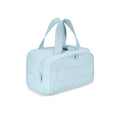 A large, open-topped lightweight travel toiletry bag in a choice of colours, showing its spacious interior.