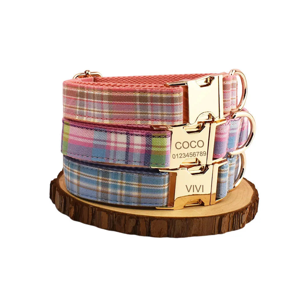Qicaigei dog collar set with leash bow and vest in cloth for small dogs