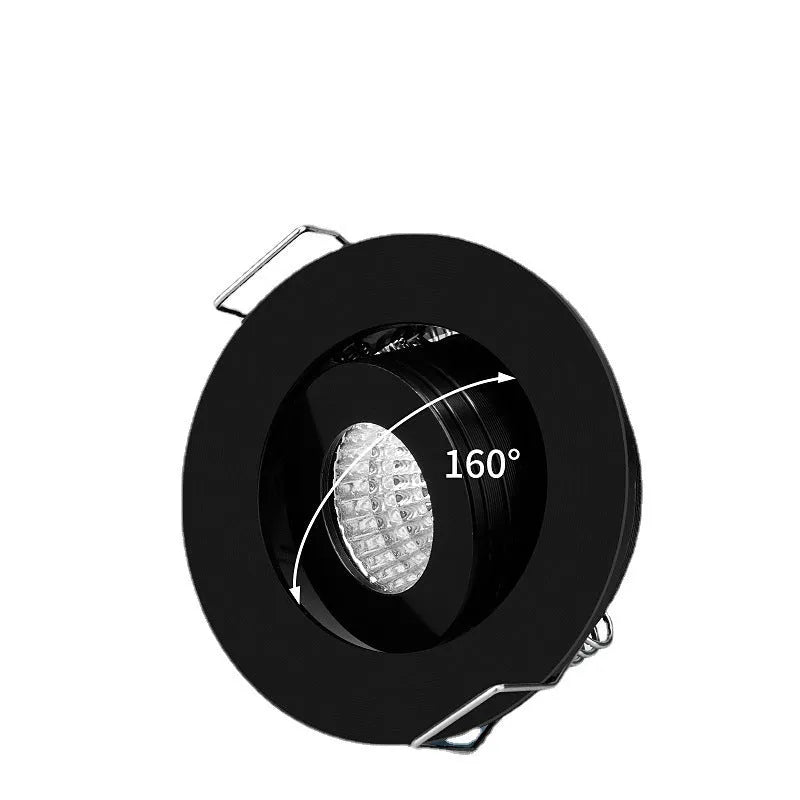 LED mini spotlight embedded concealed ceiling light aluminium housing white finish 1W 3W options