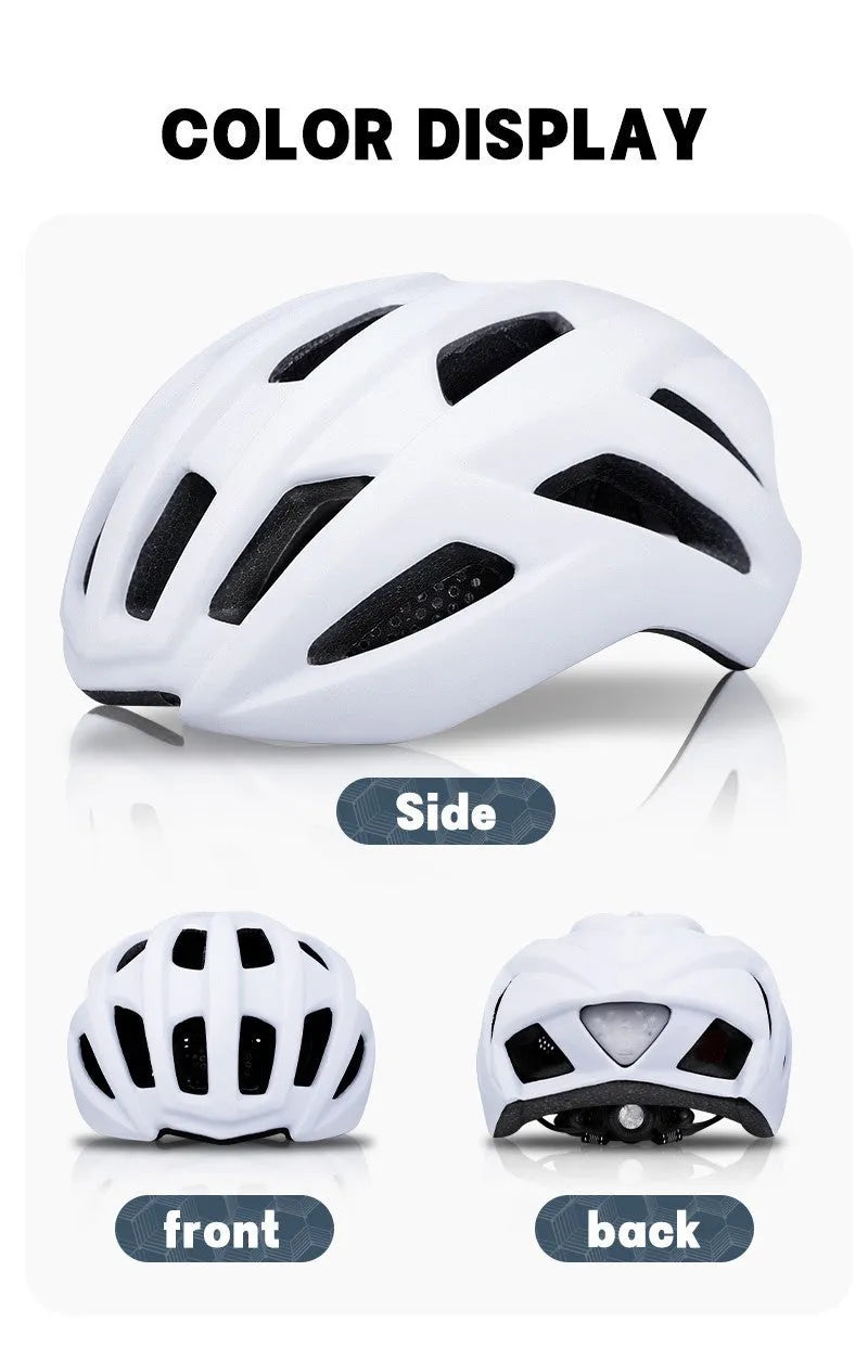 Orange road bike mountain riding helmet with 16 vents and In Mold construction on white background