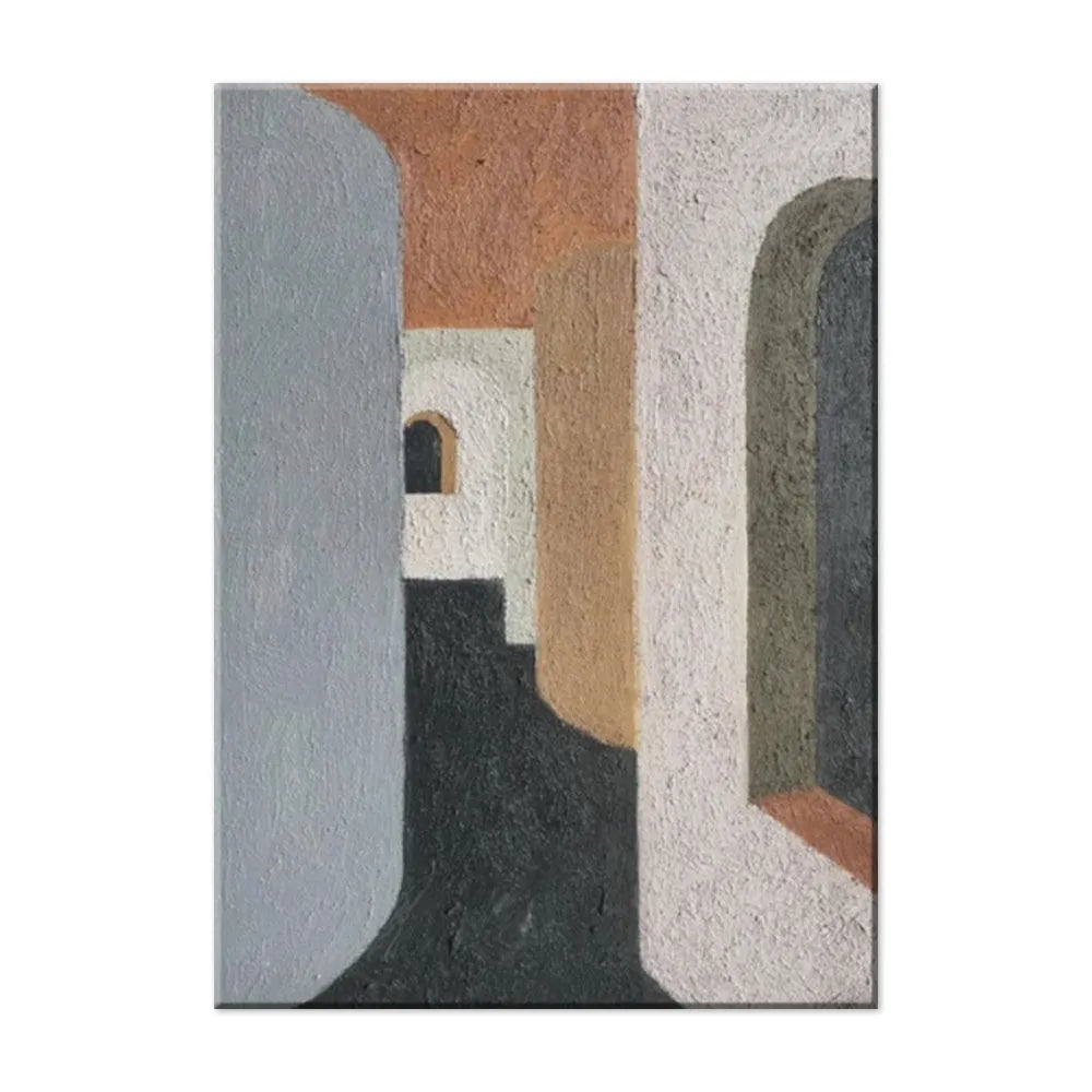 Hand-painted modern abstract oil painting on canvas, rolled and frameless, for living room wall decor