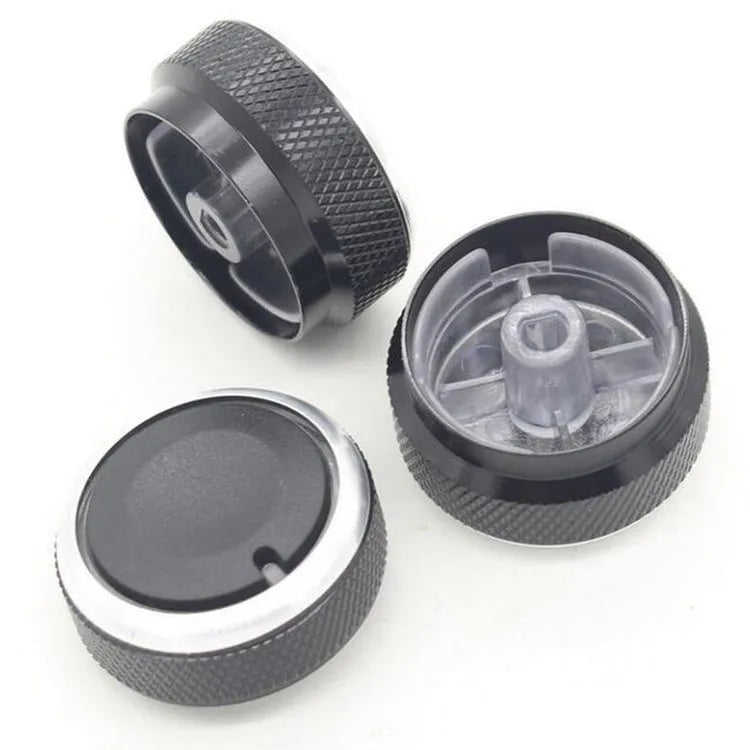 Three black aluminium alloy air conditioning knobs for Chevrolet Lefeng Lechi