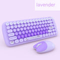 Pink mini cute cartoon wireless keyboard and mouse set with compact 43.5cm keyboard dimensions