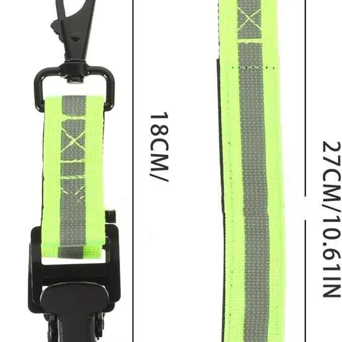 Fluorescent green S-size safety clip with metal buckle for fireman gloves