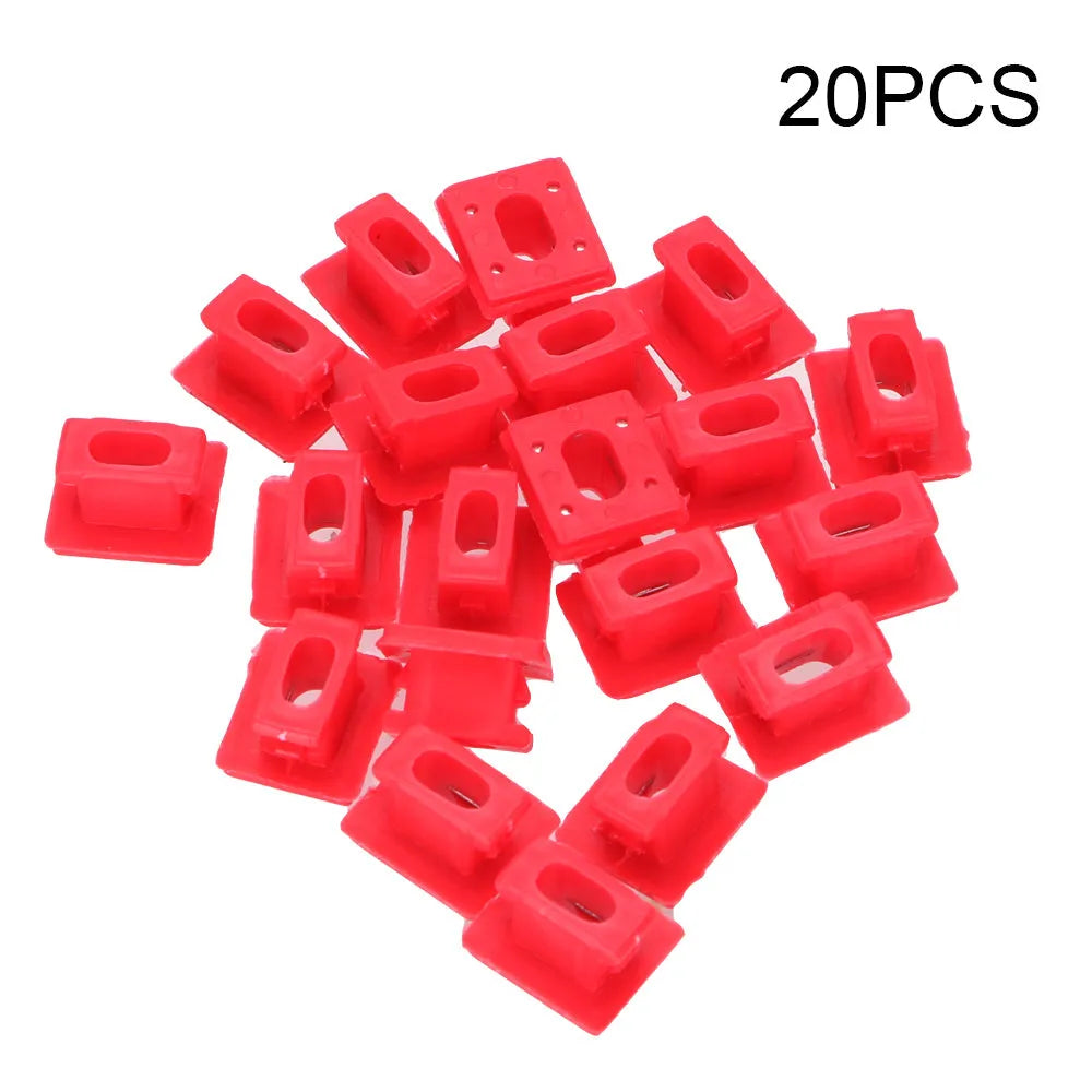 Pack of 10 walnut-coloured plastic BMW interior door trim panel replacement clips.
