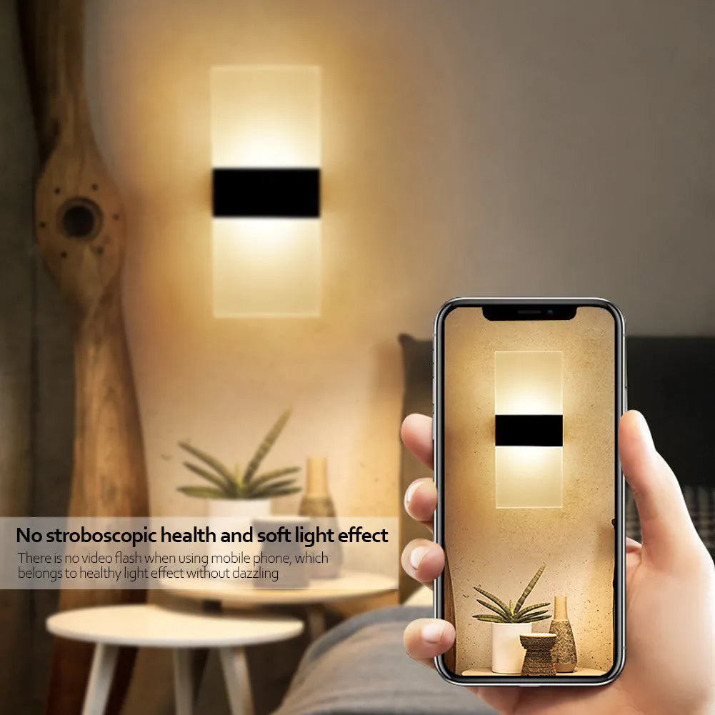 Rechargeable LED wall lamp with USB cable, 2000mAh battery, black right angle finish