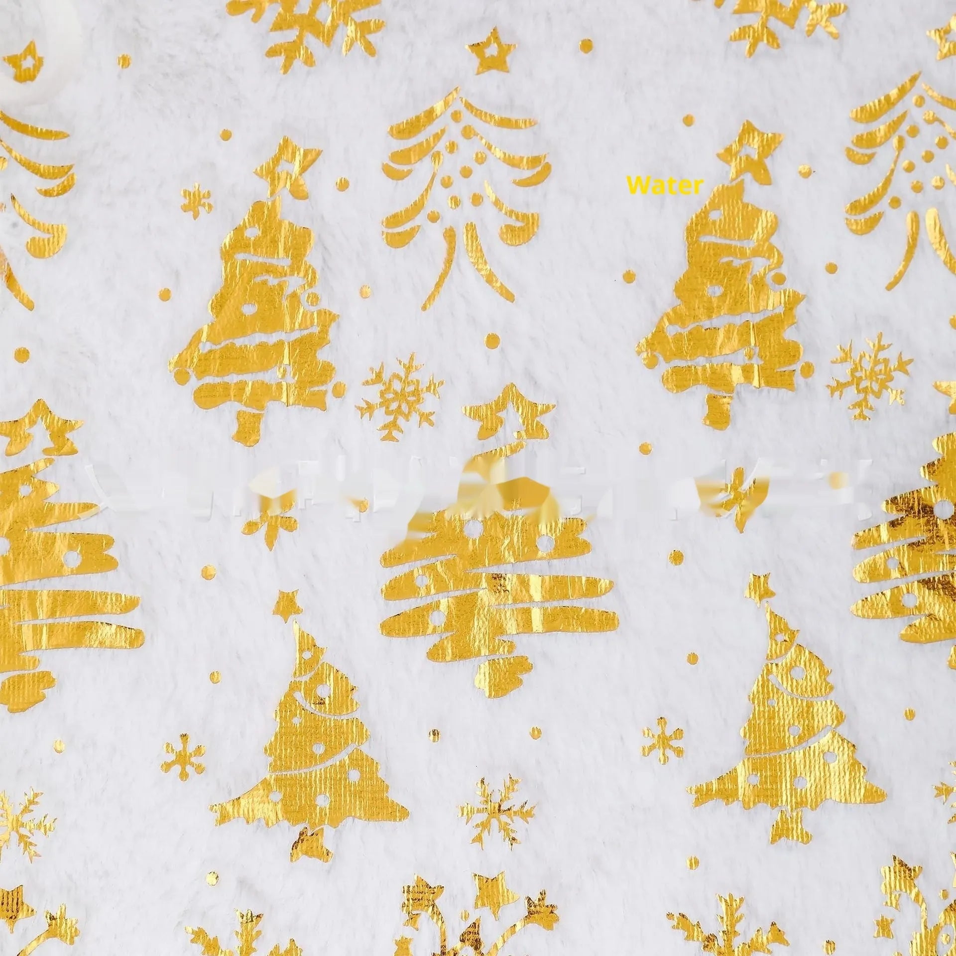 Plush festive mat with Christmas tree design under a decorated tree