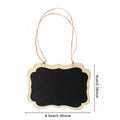 Set of 12 poplar wood double-sided blackboard mini pendants with lanyard, 8.5 by 6 cm, Lace and With Angle colours