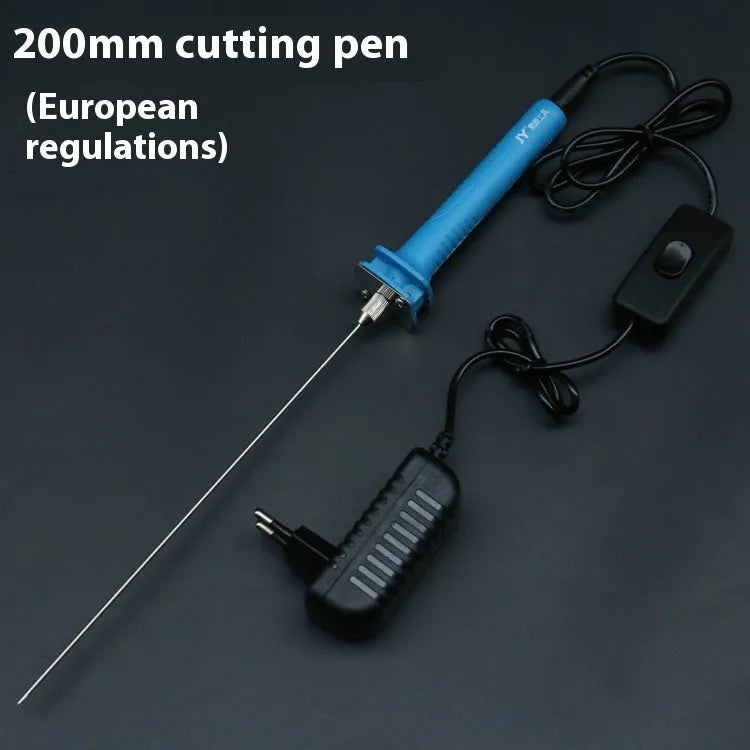 Blue electric heating cutter pen for foam and pearl cotton cutting with plastic handle