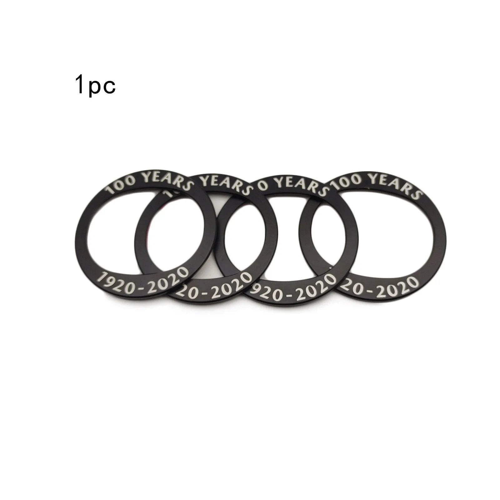Aluminium alloy 100th anniversary car modification sticker for Mazda in red and black colours