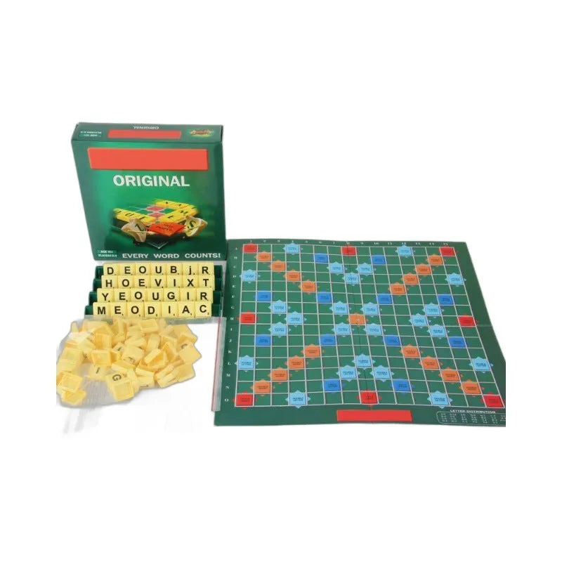 Scrabble plastic educational board game in colour 6680E for parent-child word play