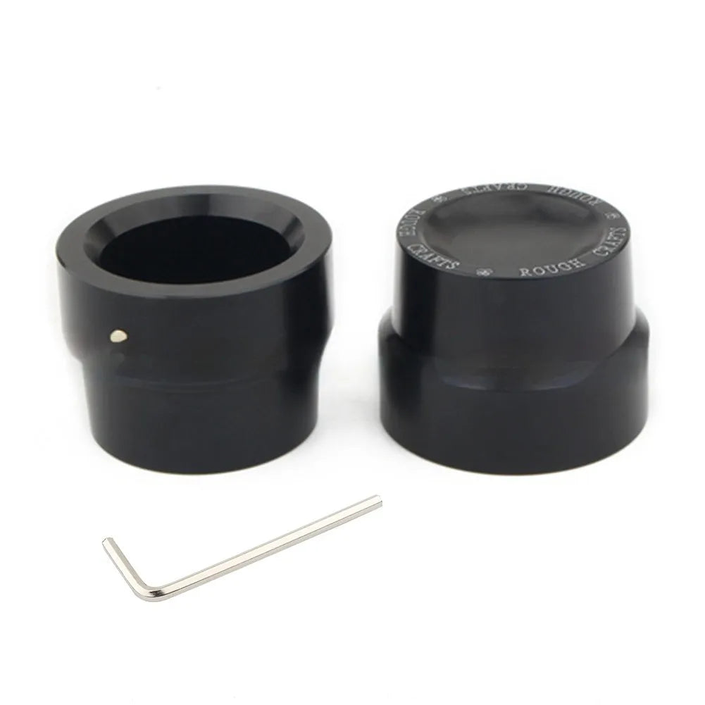 Black CNC aluminium front and rear axle decorative cap for Harley-Davidson Sportster and Street motorcycles