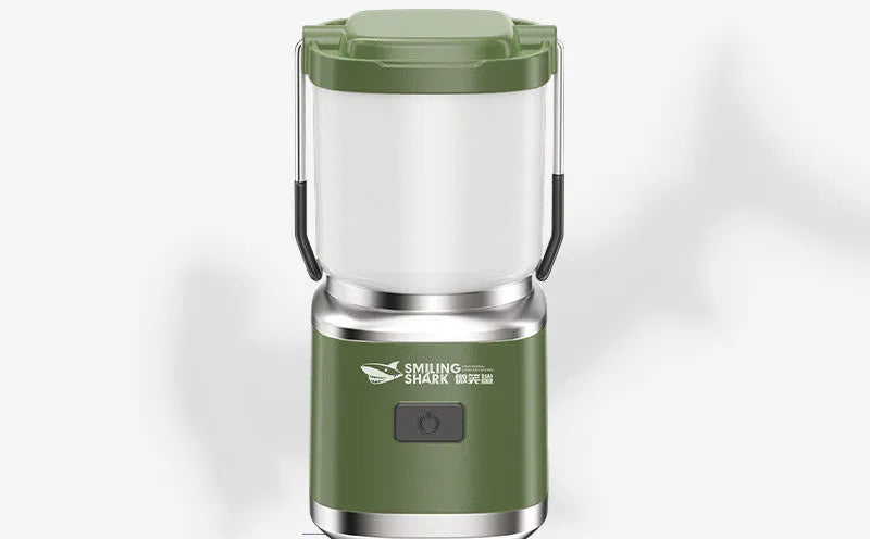 Multi-light source charging camping lantern 6W USB rechargeable 2000mAh Army Green or Khaki plastic outdoor lantern