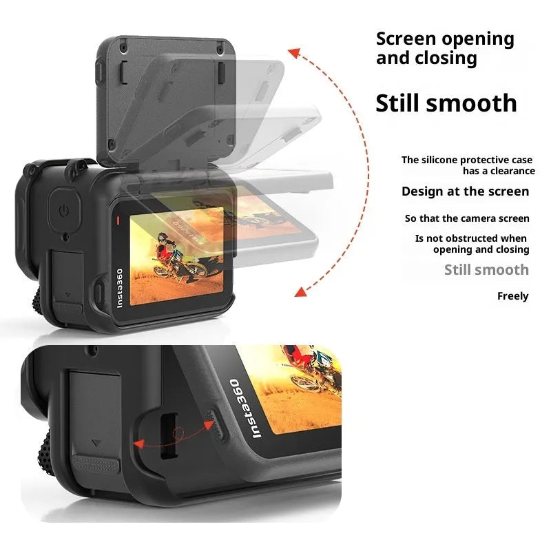 Acepro2 silicone protective cover for Insta360 ACE Pro2 camera in black colour