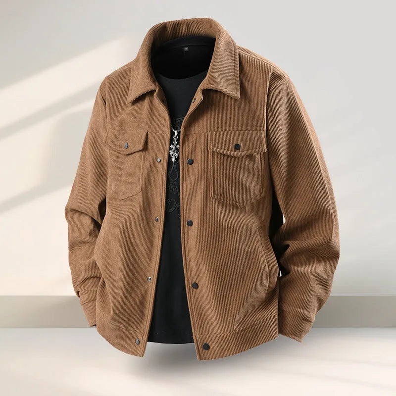 American ruffle slim-fit casual coat in black, coffee, green or white available in sizes M to 3XL