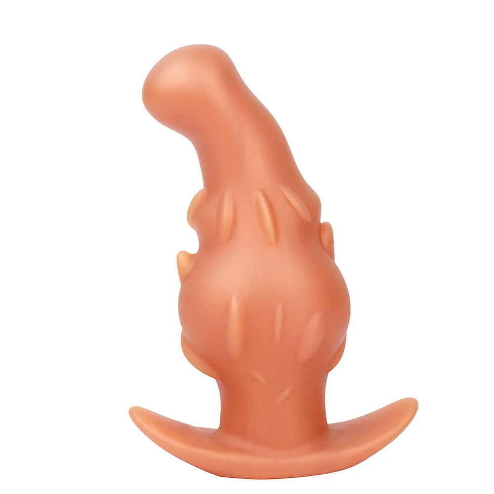 Unisex liquid silicone masturbator sex toy shown in purple, gold, and black colour options.