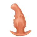 Unisex liquid silicone masturbator sex toy shown in purple, gold, and black colour options.