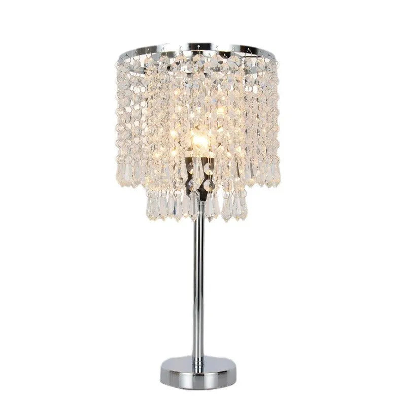Rechargeable crystal decorative table lamp 20x42cm modern simplicity style with crystal details