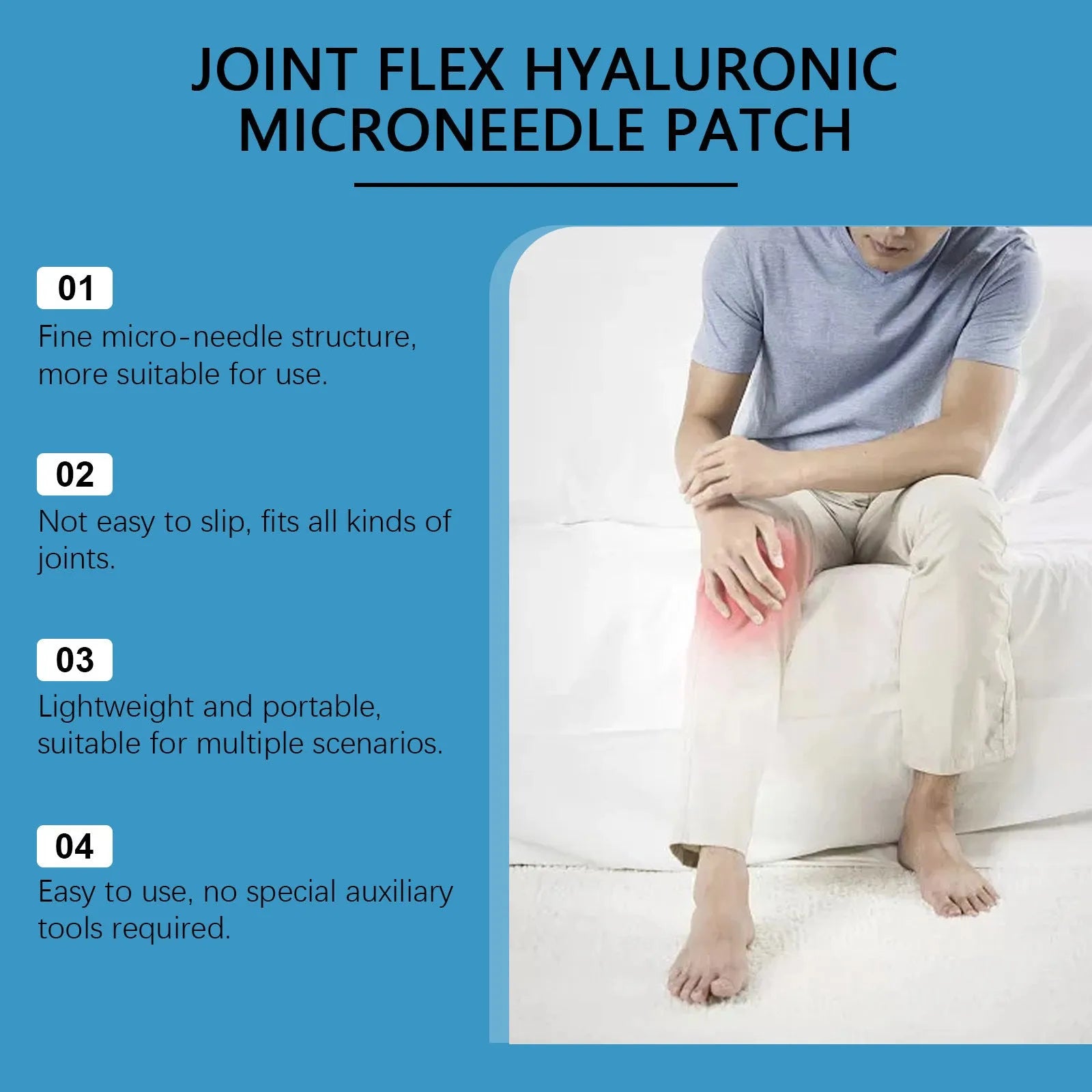 Body Care Daily External Paste joint microneedle patch 4 pack with curcumin and hyaluronic acid