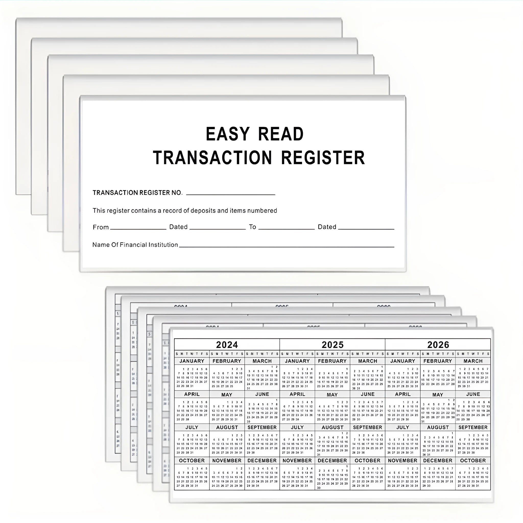 Deposit journal paper 54K bank checking account record notebook