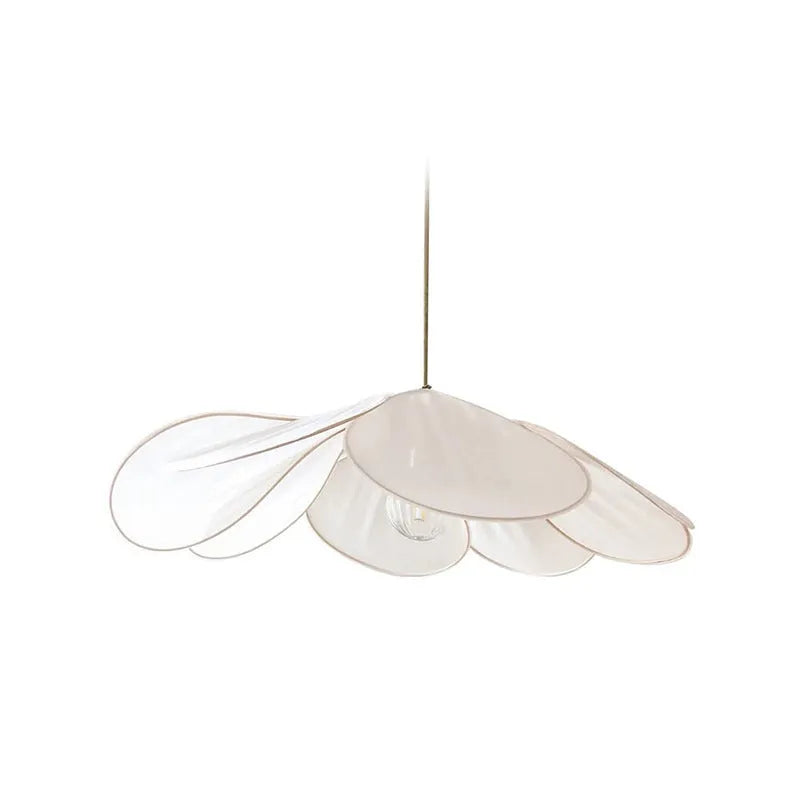 Bohemian cloth-craft hanging ceiling chandelier lamp in a choice of colours and large diameters.