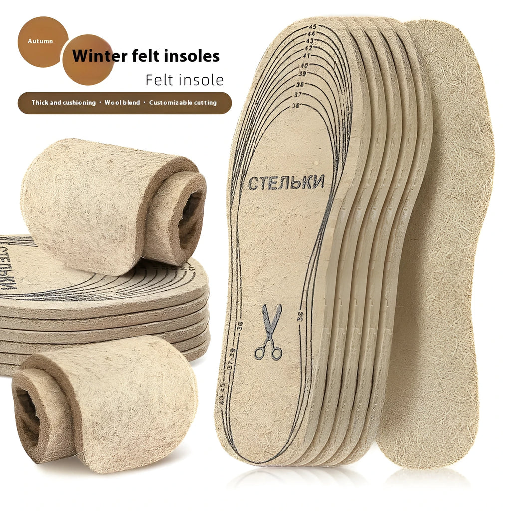 6.5mm wool carpet insole, chemical fibre, unisex adult, tailorable multi-code segment, one pair