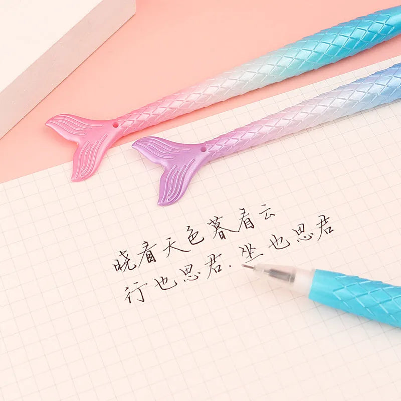 Cartoon mermaid design ballpoint pen with 0.38mm tip