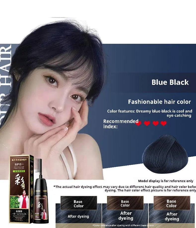 Plant Pure ammonia-free hair dye cream in 400ml plastic tube for covering grey hair