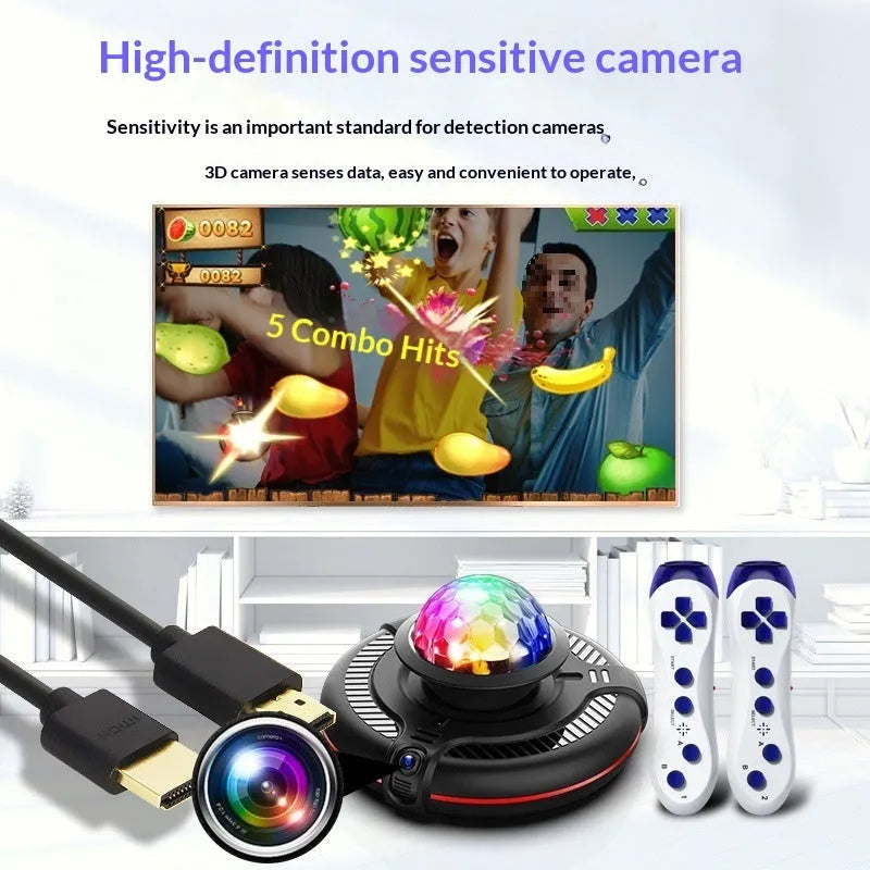 HD Double Dance Mat with stainless steel surface and motion sensing console for TV play