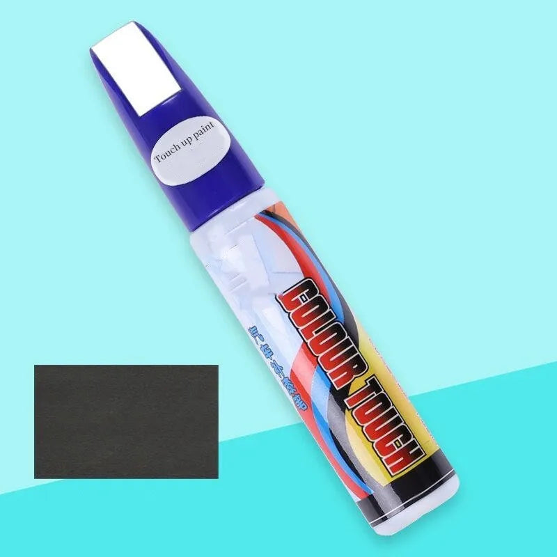 Automotive scratch repair kit with paint pen, wax, sponge, sandpaper in 10 colour options