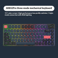 Ajazz AK832PRO wired and wireless mechanical keyboard with colour screen, shown in green colour.