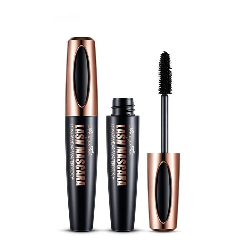 Black waterproof mascara with thick curling formula in standard packaging
