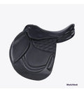 Cowhide equestrian saddle 17 inch black saddle for obstacle riding and general use