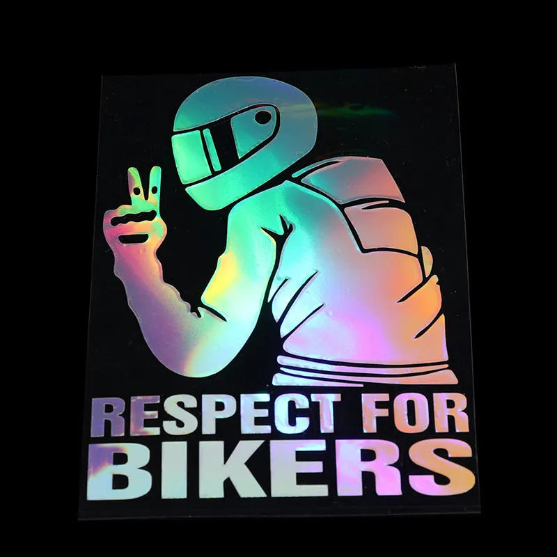 15x11cm motorbike body sticker in six finishes including reflective silver, 3D carbon fibre, and black