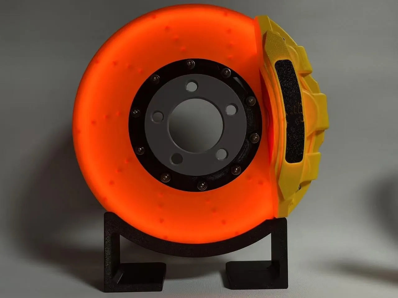 Brake disc design LED night light with touch dimming control in blue, red or yellow caliper colours