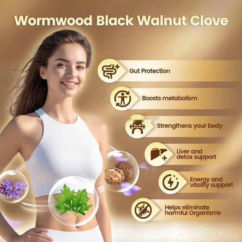 Absinthium Black Walnut soft capsules 240 tablets pack herbal supplement for adults