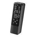 Portable 12V car tyre inflator black VC05 with LED light and pressure gauge for high power inflation